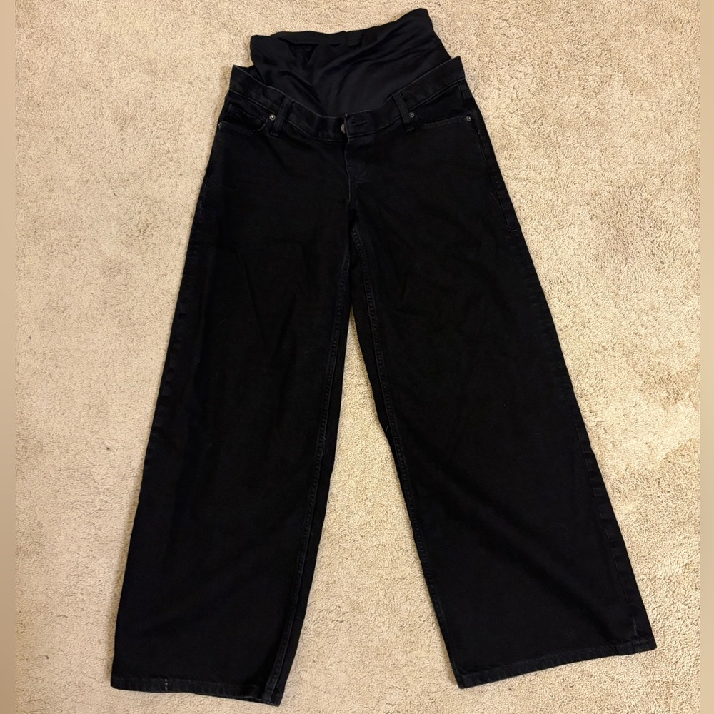Wide leg, low rise, maternity denim GAP